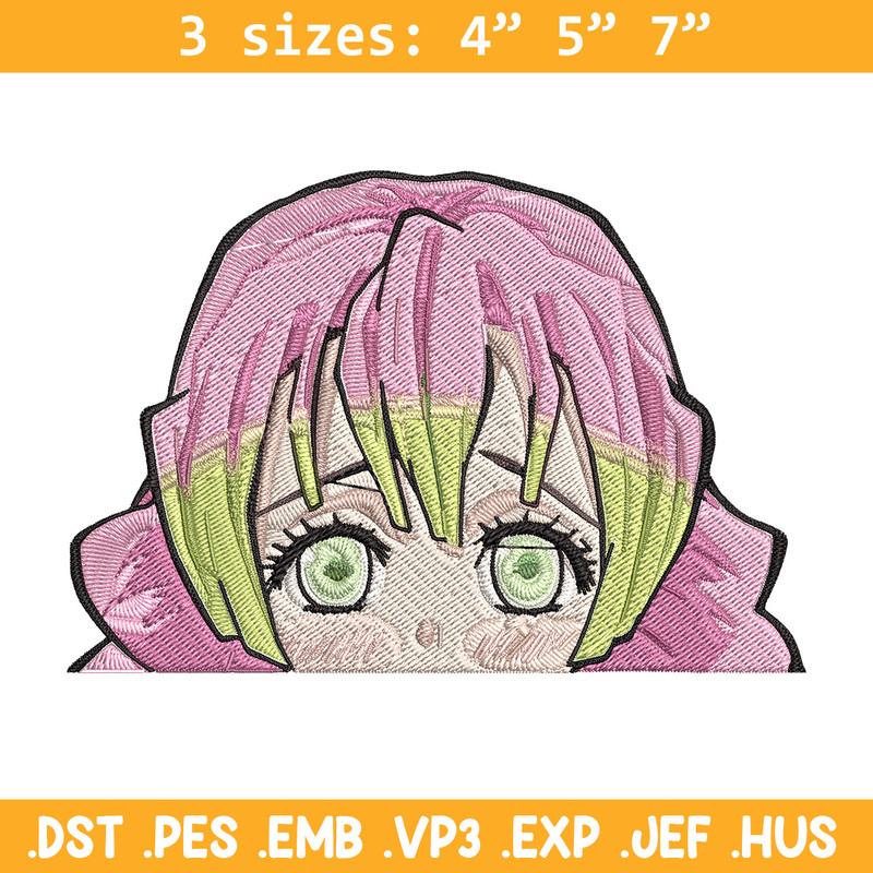 Mitsuri Peeker Embroidery Design, Demon slayer Embroidery, Embroidery File, Anime Embroidery, Digital download.jpg
