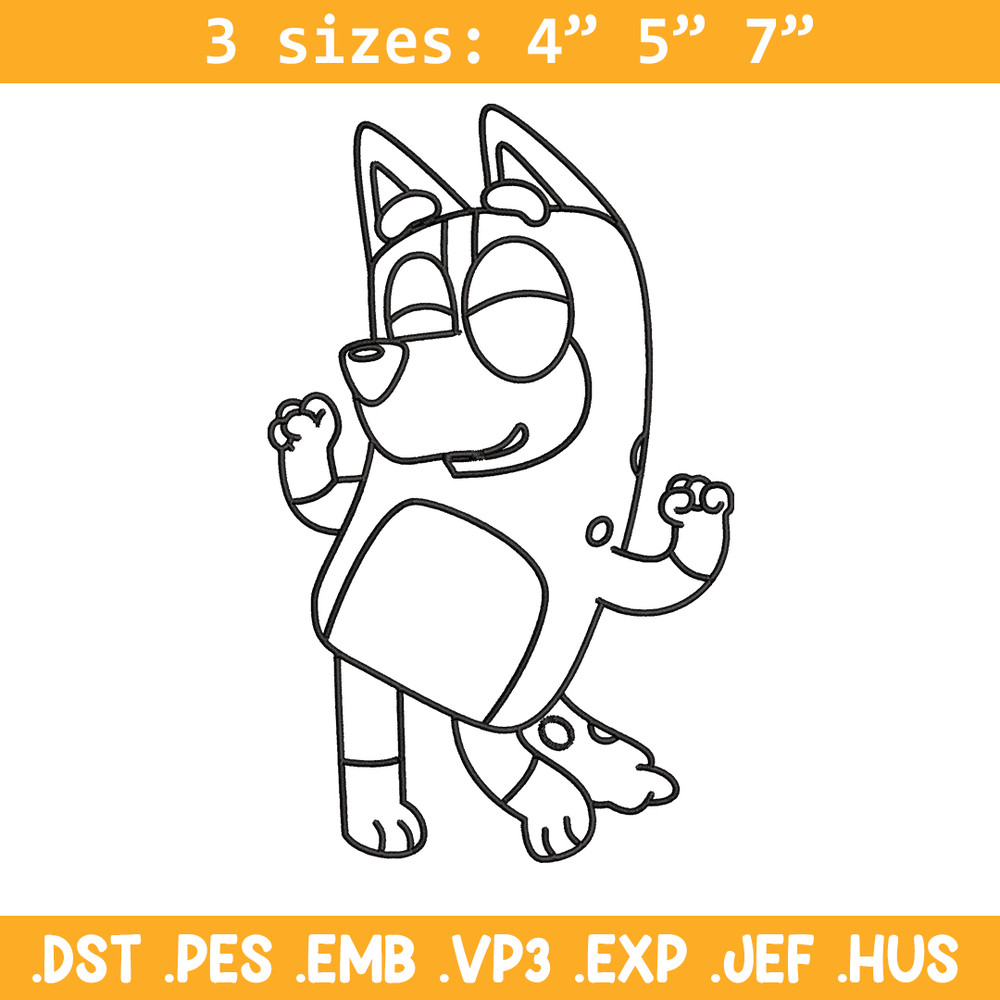 Mom Bluey Coloring Pages Embroidery, Bluey Embroidery, Embroidery File, cartoon design, cartoon shirt, Digital download..jpg