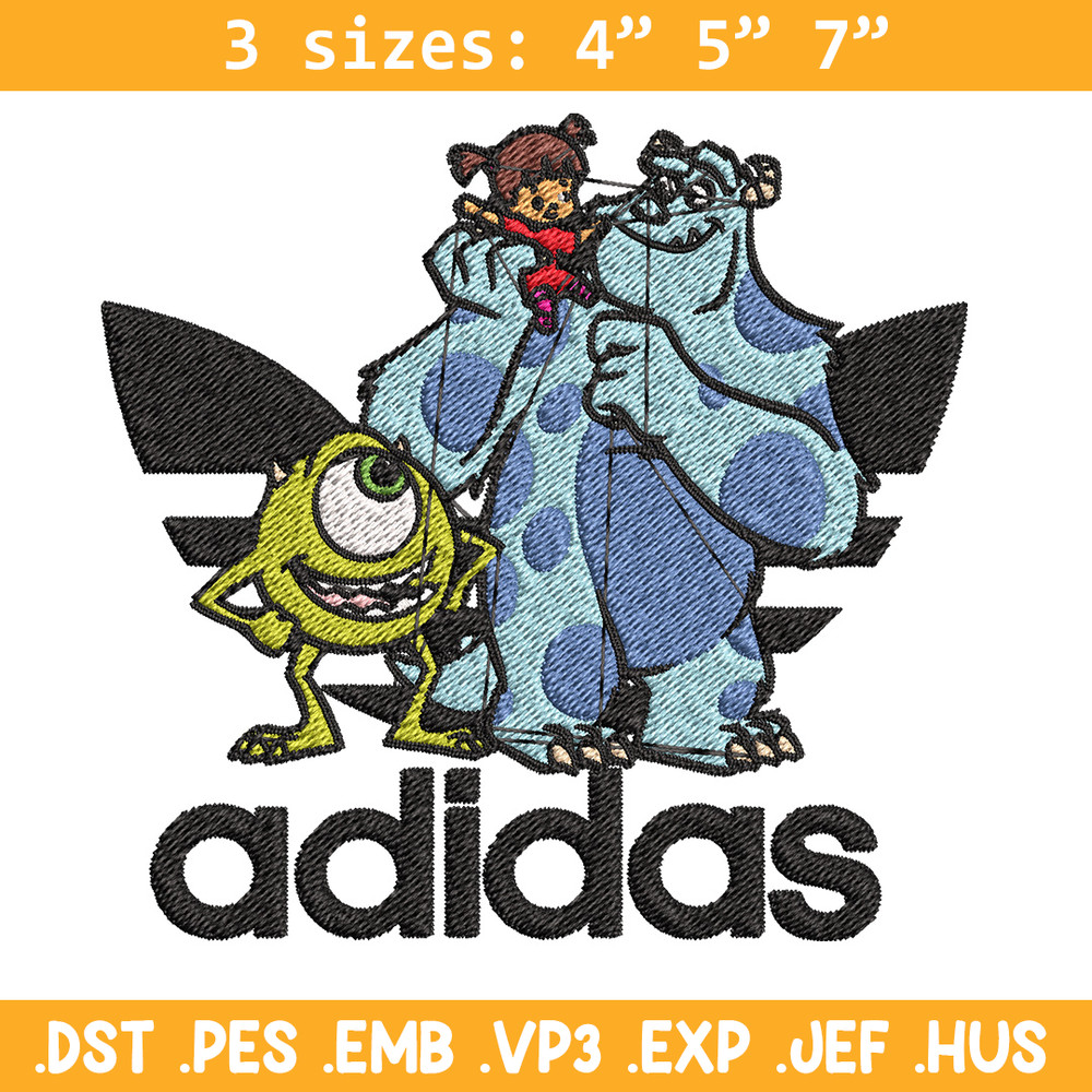 Monster disney Embroidery Design, Adidas Embroidery, Brand Embroidery, Embroidery File,Logo shirt,Digital download.jpg