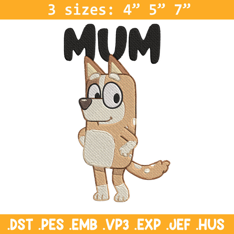 Mum bluey Embroidery, Bluey Cartoon Embroidery, cartoon Embroidery, Embroidery File, cartoon shirt, digital download..jpg