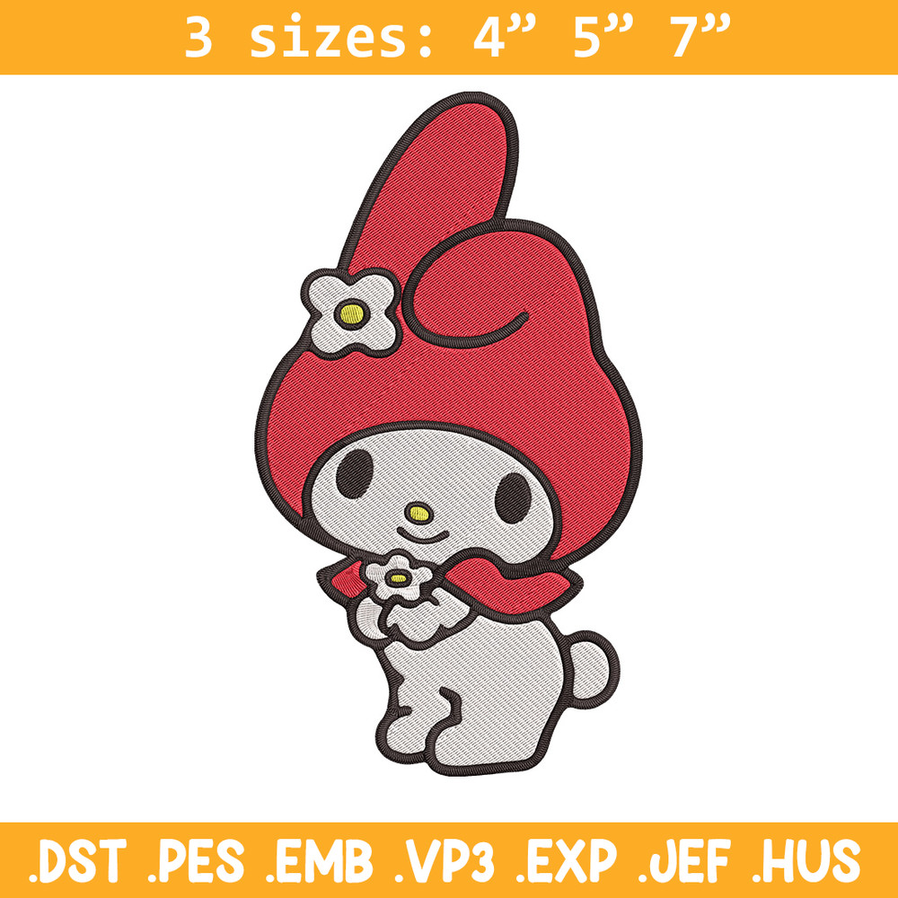 My Melody Embroidery Design, Hello kitty Embroidery, Embroidery File, Anime Embroidery, Anime shirt, Digital download.jpg