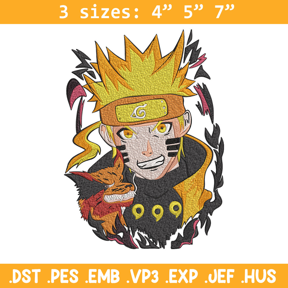 Naruto poster Embroidery Design, Naruto Embroidery, Embroidery File, Anime Embroidery, Anime shirt, Digital download..jpg