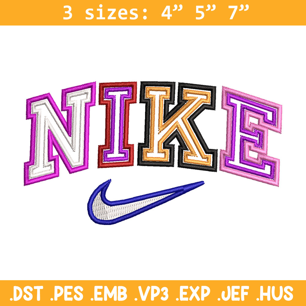 Nike color embroidery design, Nike embroidery, Nike design, Embroidery shirt, Embroidery file,Digital download.jpg