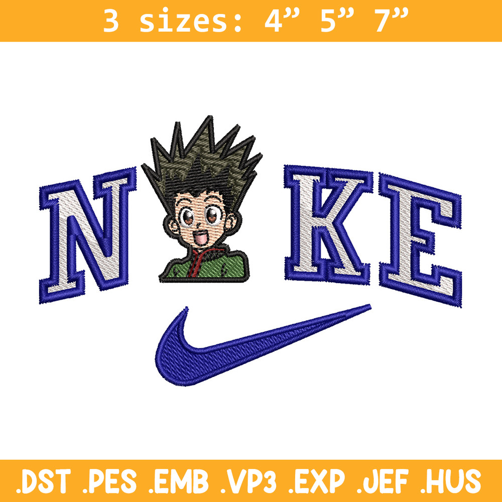 Nike gon embroidery design, Hunter x hunter embroidery, Nike design,Embroidery file,Embroidery shirt,Digital download.jpg