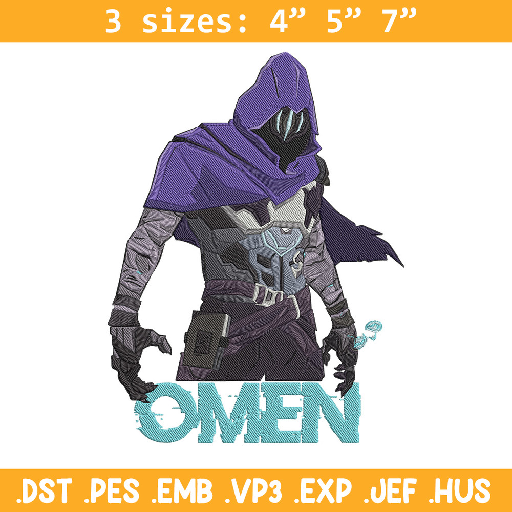 Omen poster Embroidery Design, Valorant Embroidery, Embroidery File, Anime Embroidery, Anime shirt, Digital download.jpg