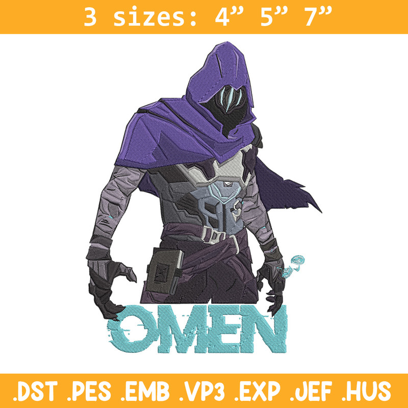 Omen poster Embroidery Design, Valorant Embroidery, Embroidery File, Anime Embroidery, Anime shirt, Digital download.jpg