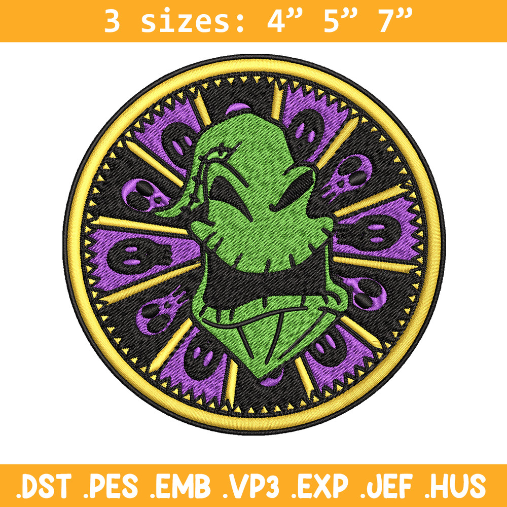 Oogie Boogie Logo Embroidery design, Oogie Boogie Logo Embroidery, halloween design, Embroidery File, Digital download..jpg