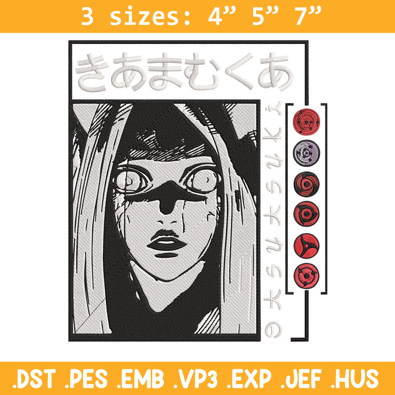 Otsutsuki Kaguya Embroidery Design, Naruto Embroidery, Embroidery File, Anime Embroidery, Anime shirt, Digital download.jpg