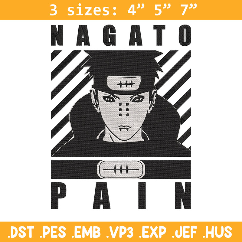 Pain poster Embroidery Design, Naruto Embroidery, Embroidery File, Anime Embroidery, Anime shirt, Digital download.jpg