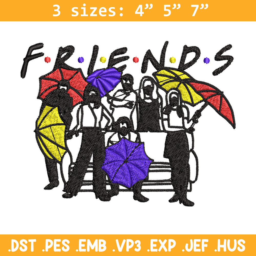 People Umbrella friends Embroidery design, logo Embroidery, logo design, Embroidery File, logo shirt, Digital download..jpg