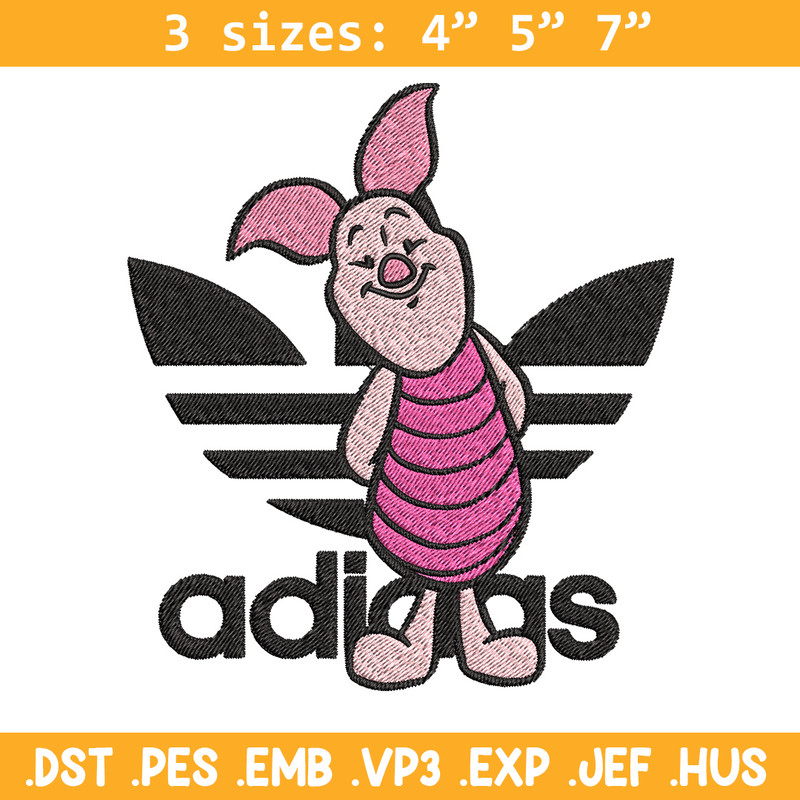 Piglet adidas Embroidery Design, Adidas Embroidery, Brand Embroidery, Embroidery File,Logo shirt,Digital download.jpg