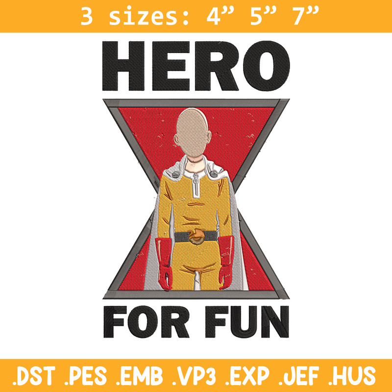 Saitama hero Embroidery Design, One punch man Embroidery, Embroidery File,Anime Embroidery,Anime shirt,Digital download.jpg