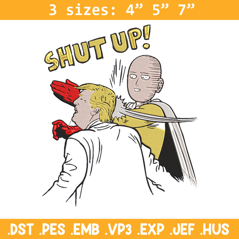 Saitama meme Embroidery Design, One punch man Embroidery, Embroidery File, Anime Embroidery,Anime shirt,Digital download.jpg