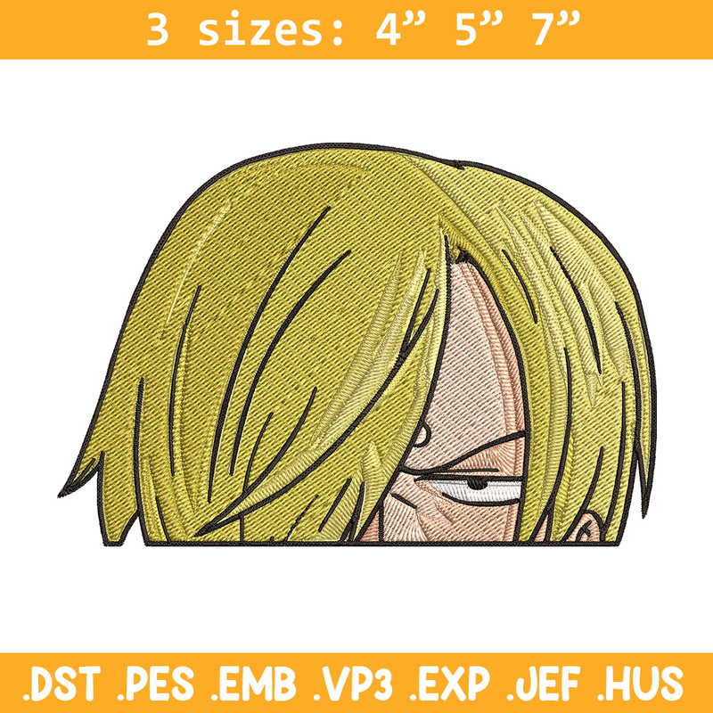 Sanji Peeker Embroidery Design, One piece Embroidery, Embroidery File, Anime Embroidery, Anime shirt, Digital download.jpg