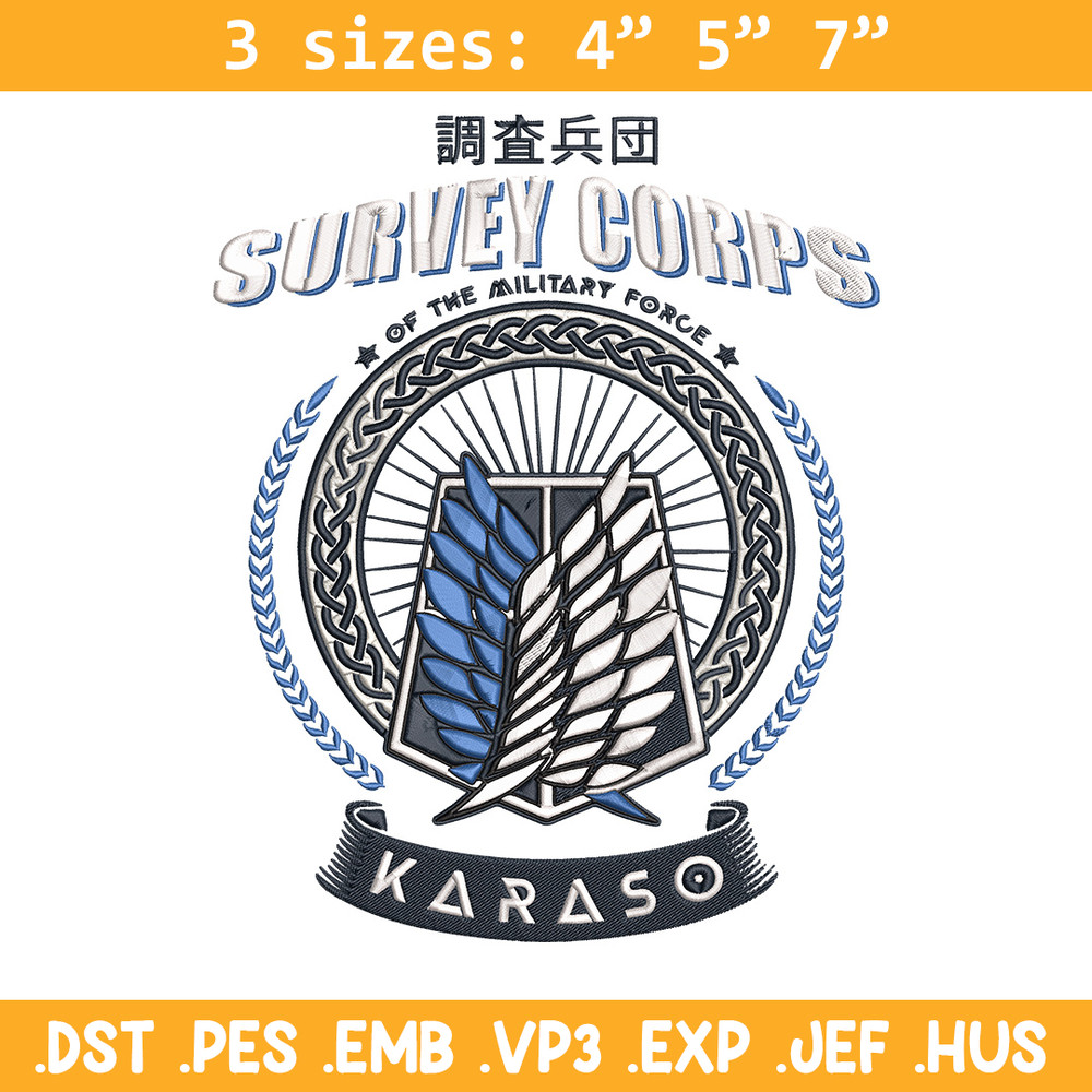 Scouting Legion Embroidery Design, Aot Embroidery, Embroidery File, Anime Embroidery, Anime shirt, Digital download.jpg