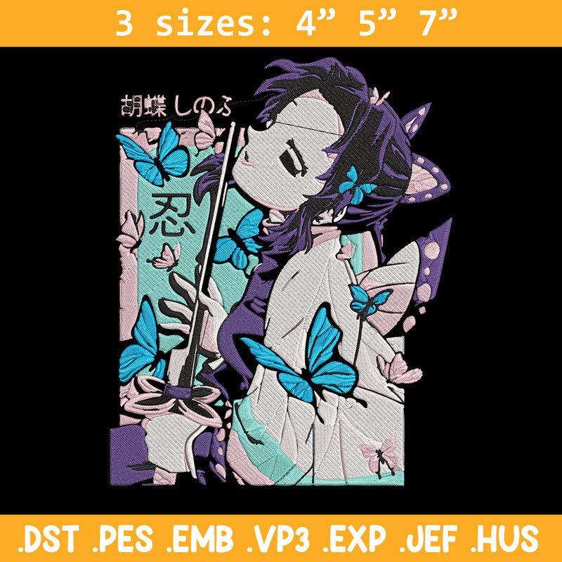 Shinobu poster Embroidery Design, Demon slayer Embroidery,Embroidery File, Anime Embroidery,Anime shirt,Digital download.jpg