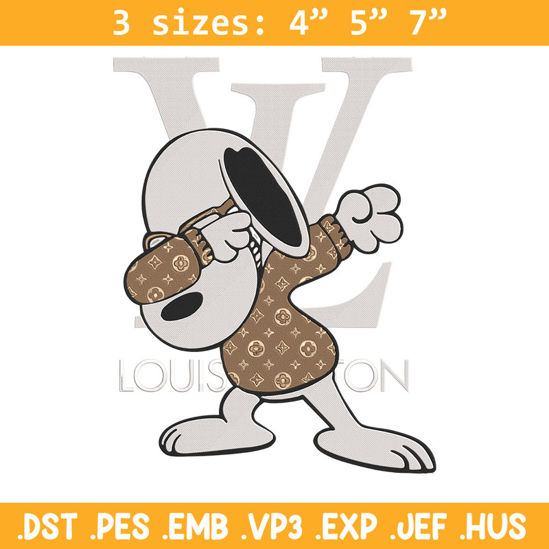 Snoopy x LV Embroidery Design, Peanuts Embroidery, Embroidery File, LV Embroidery, Anime shirt, Digital download.jpg