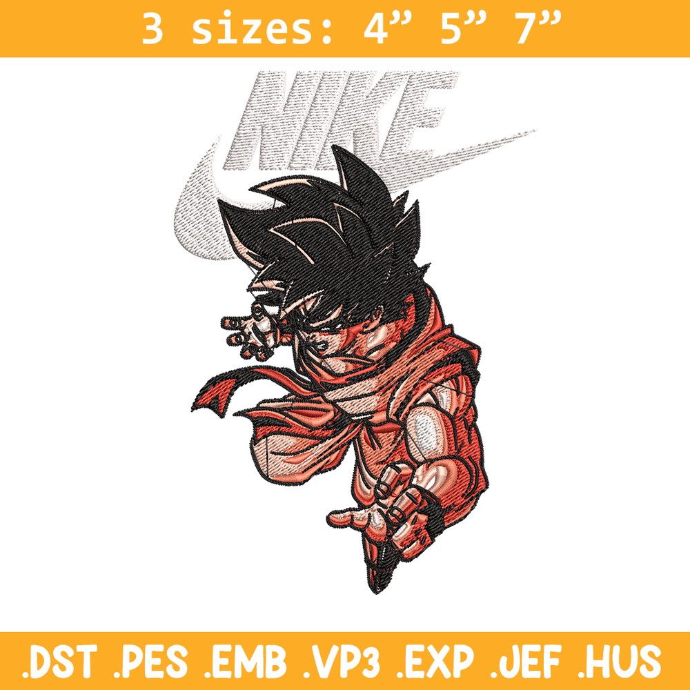 Son Goku Nike Embroidery design, Dragon ball Embroidery, Nike design, anime shirt, Embroidery file, Instant download.jpg