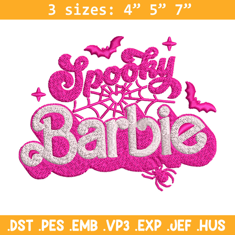 Spooky Barbie Embroidery design, Spooky Barbie Embroidery, Embroidery File, logo design, logo shirt, Digital download..jpg