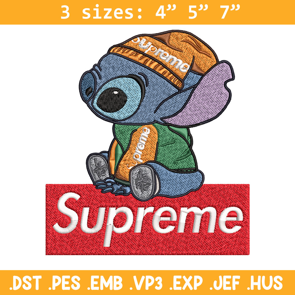 Stitch Supreme Cool Embroidery design, cartoon Embroidery, cartoon design, Embroidery File, Digital download..jpg