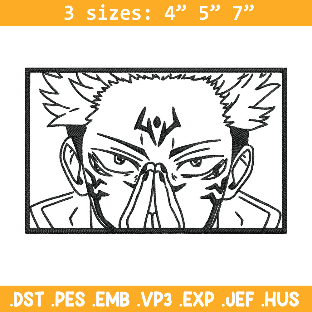 Sukuna box Embroidery Design, Jujutsu Embroidery, Embroidery File, Anime Embroidery, Anime shirt, Digital download.jpg