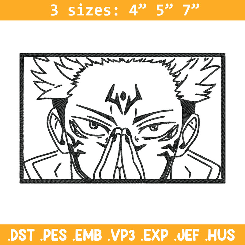 Sukuna box Embroidery Design, Jujutsu Embroidery, Embroidery File, Anime Embroidery, Anime shirt, Digital download.jpg