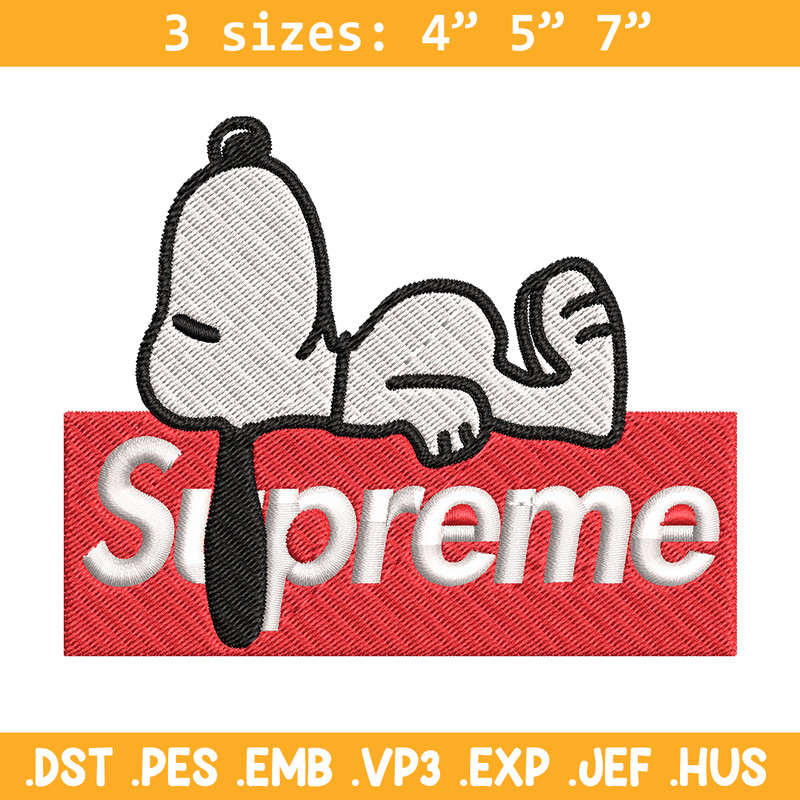 Supreme snoopy dog Embroidery design, supreme snoopy dog Embroidery, cartoon design, Embroidery File, Digital download..jpg