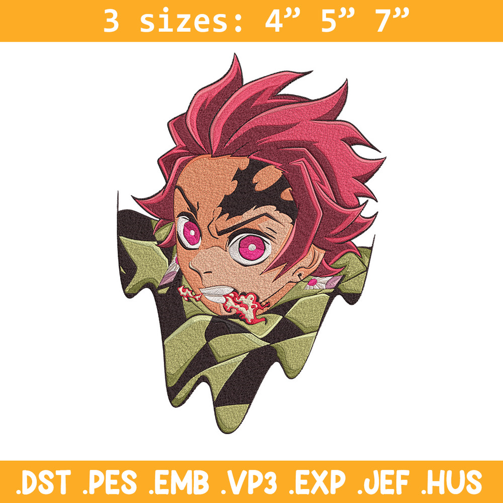 Tanjiro demon Embroidery Design, Demon slayer Embroidery, Embroidery File, Anime Embroidery,Anime shirt,Digital download.jpg