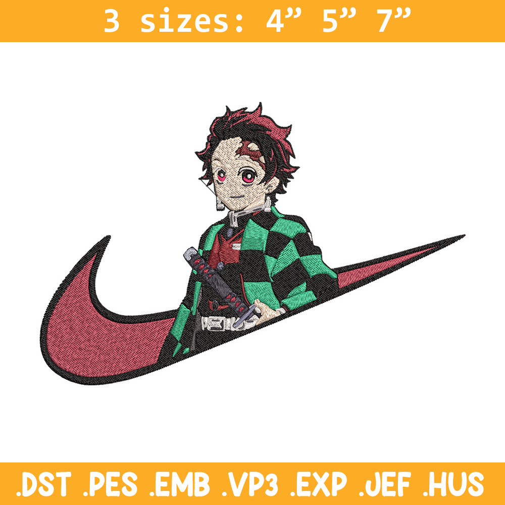 Tanjiro x nike Embroidery Design, Demon slayer Embroidery, Embroidery File, Nike Embroidery,Anime shirt,Digital download.jpg