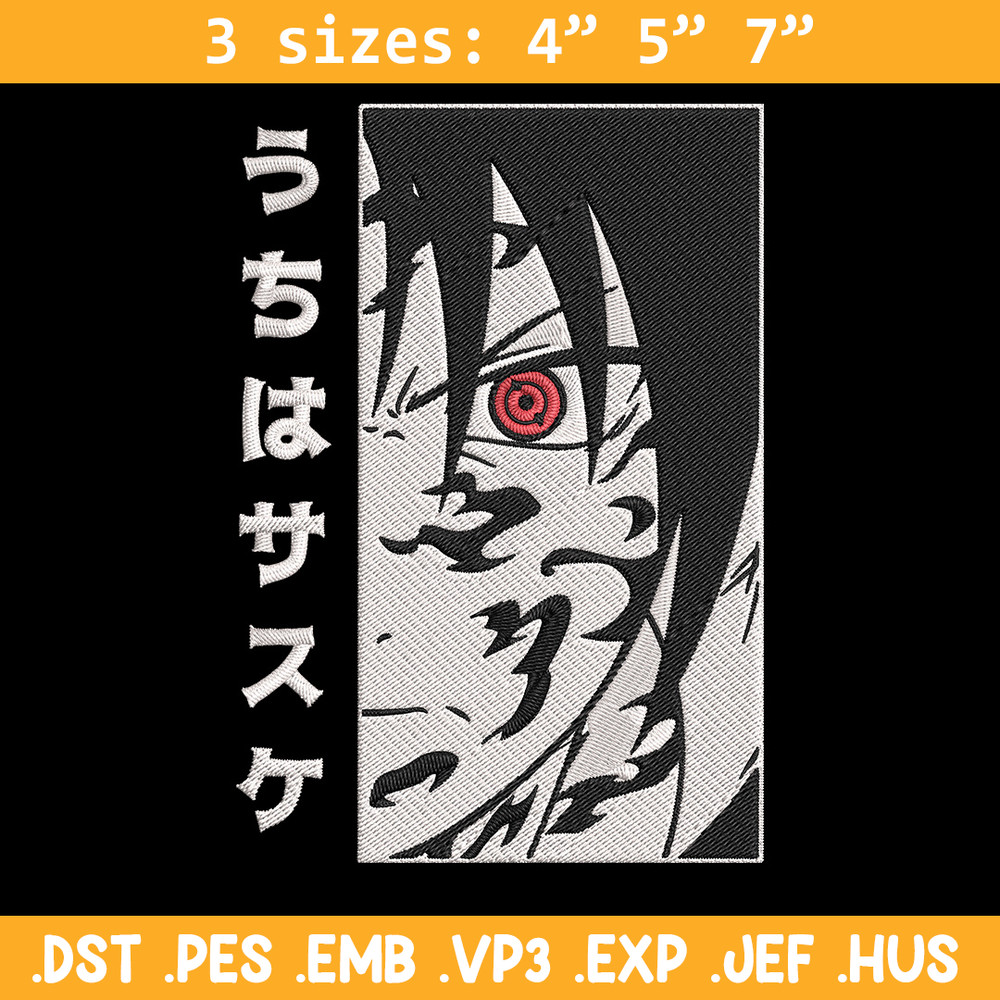 Uchiha Sasuke Embroidery Design, Naruto Embroidery, Embroidery File,Anime Embroidery, Anime shirt, Digital download..jpg
