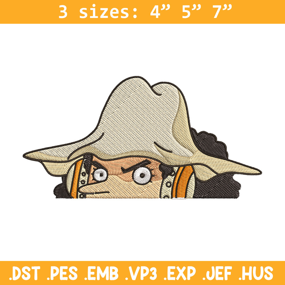 Usopp Peeker Embroidery Design, One piece Embroidery, Embroidery File, Anime Embroidery, Anime shirt, Digital download.jpg