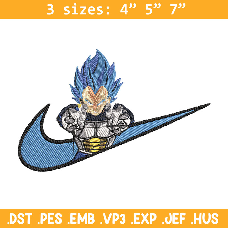 Vegeta Blue Embroidery Design, Dragonball Embroidery, Embroidery File, Nike Embroidery, Anime shirt, Digital download.jpg