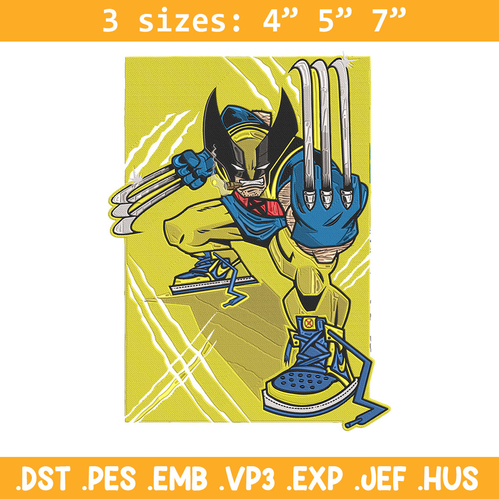 Wolverine poster Embroidery Design, DC comics Embroidery, Embroidery File, Anime Embroidery,Anime shirt,Digital download.jpg