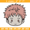 Yuji chibi Embroidery Design, Jujutsu Embroidery, Embroidery File, Anime Embroidery, Anime shirt, Digital download..jpg