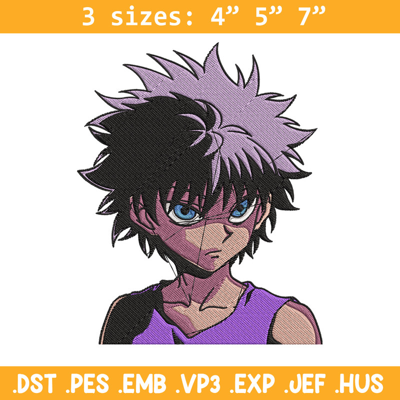 Zoldyck Killua Embroidery Design, Hxh Embroidery,Embroidery File, Anime Embroidery, Anime shirt, Digital download..jpg