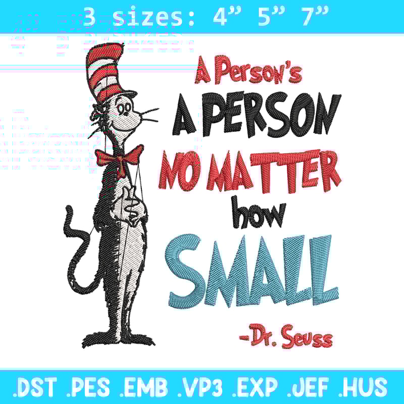 A person's no matter how small Dr Seuss Embroidery Design, Dr Seuss Embroidery, Embroidery File, Digital download..jpg