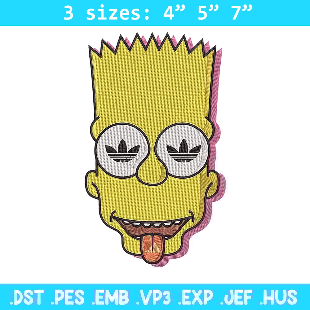 Bart x adidas Embroidery Design, Simpson Embroidery, Embroidery File, Adidas Embroidery, Anime shirt, Digital download.jpg