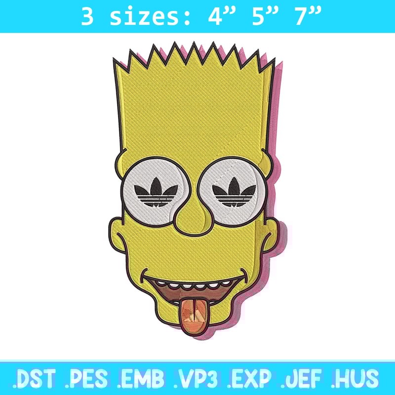 Bart x adidas Embroidery Design, Simpson Embroidery, Embroidery File, Adidas Embroidery, Anime shirt, Digital download.jpg
