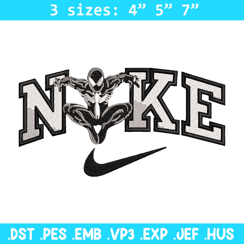 Black Spiderman Nike embroidery design, Black Spiderman embroidery, Nike design, movie design, Digital download.jpg