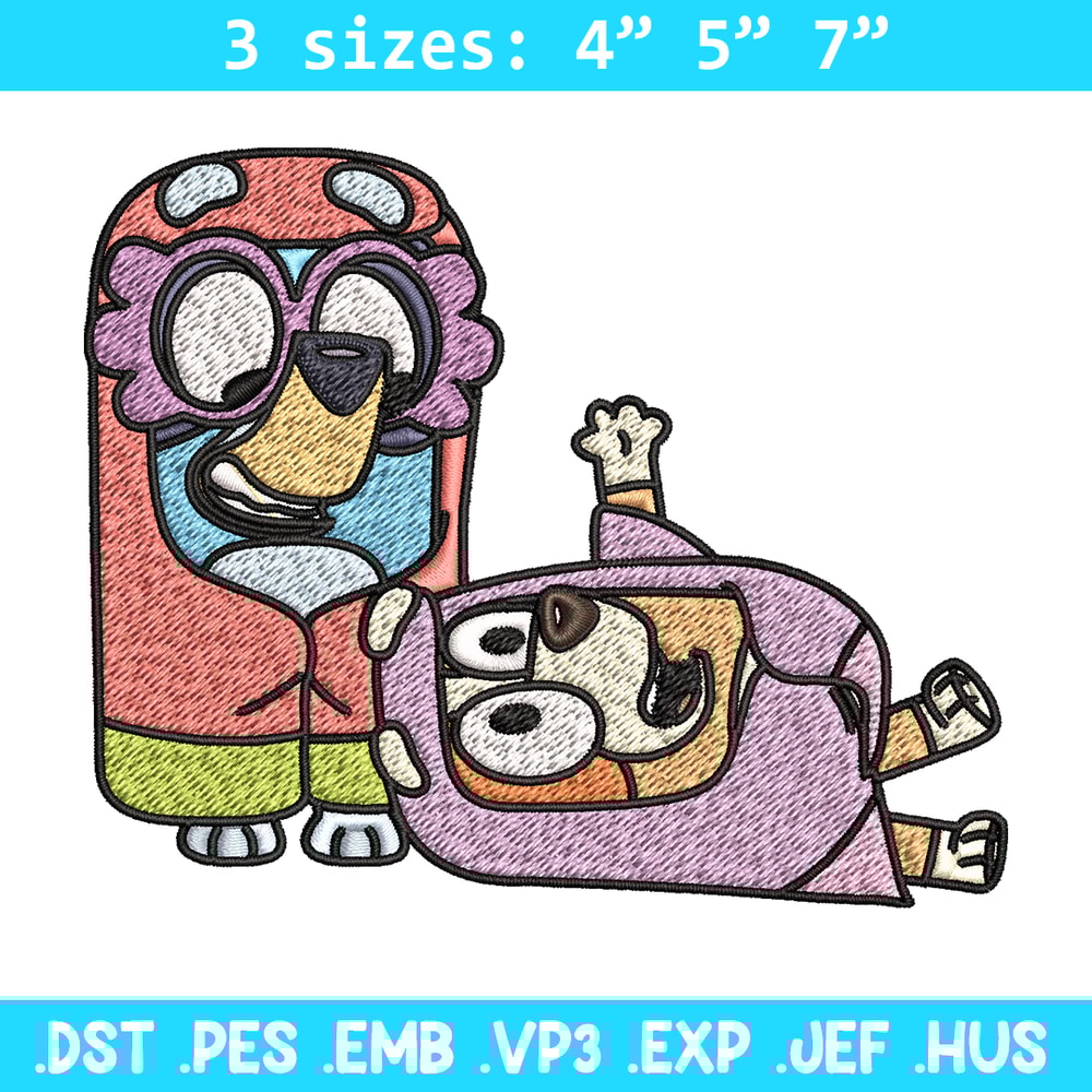 Bluey bingo Embroidery design, Bluey bingo Embroidery, Embroidery File, cartoon design, cartoon shirt, Digital download.jpg