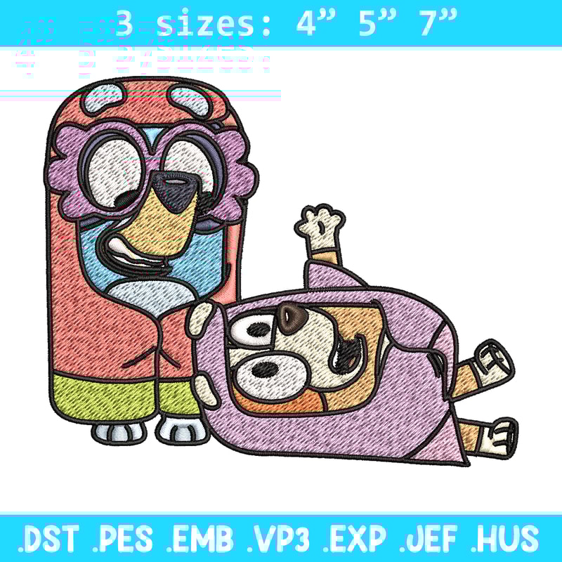 Bluey bingo Embroidery design, Bluey bingo Embroidery, Embroidery File, cartoon design, cartoon shirt, Digital download.jpg
