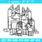 Bluey family Coloring Pages Embroidery, Bluey cartoon Embroidery, Embroidery File, cartoon design, Digital download..jpg