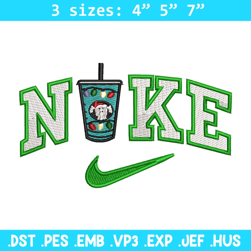 Cup green x nike embroidery design, Cup embroidery, Nike design, Embroidery shirt, Embroidery file, Digital download.jpg