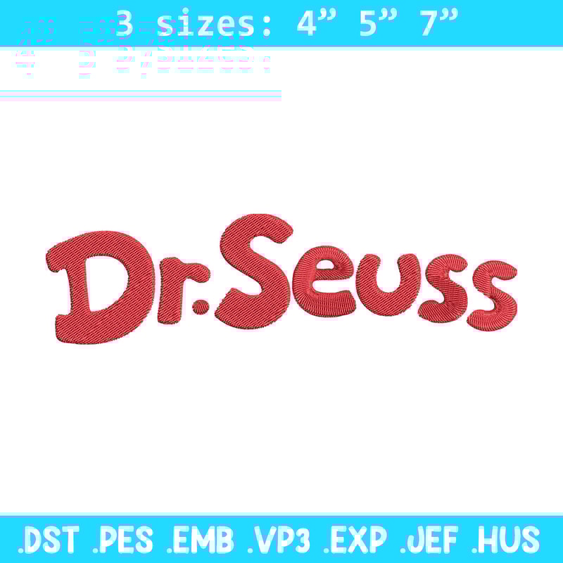 Dr seuss logo Embroidery Design, Dr seuss Embroidery, Embroidery File, Embroidery design, Digital download..jpg