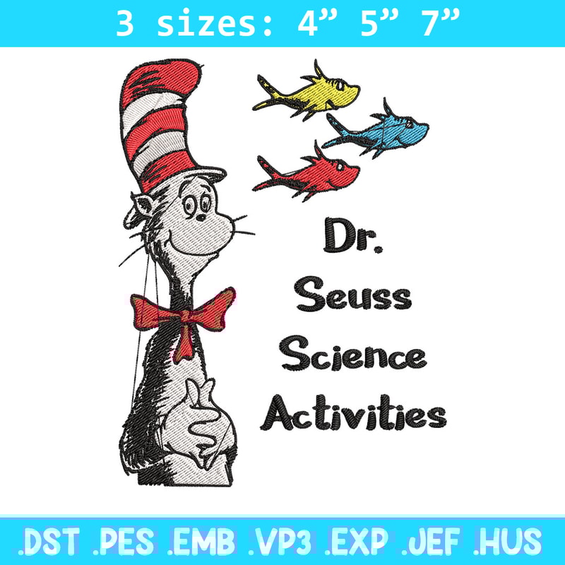 Dr Seuss Science activities Embroidery Design, Dr Seuss Embroidery, Embroidery File, Embroidery design, Digital download.jpg