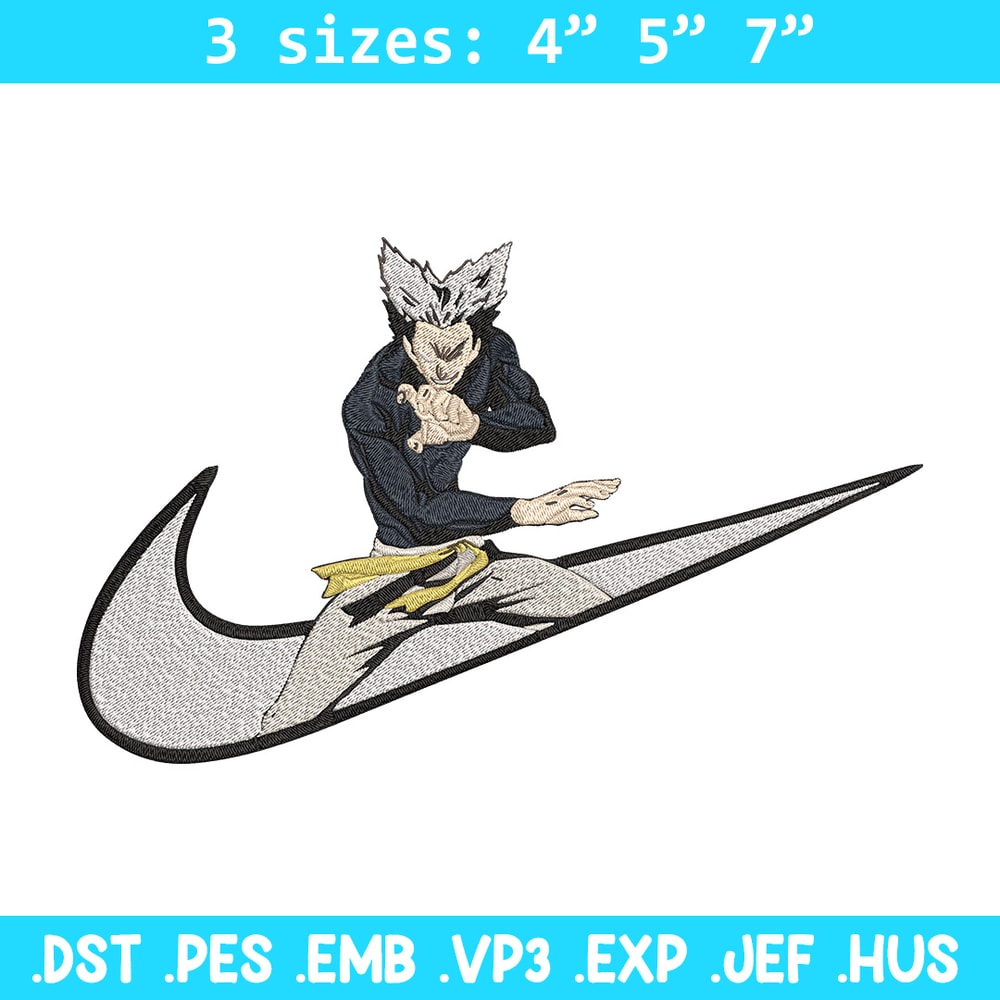 Garou x nike Embroidery Design, One punch man Embroidery, Embroidery File,Nike Embroidery, Anime shirt, Digital download.jpg
