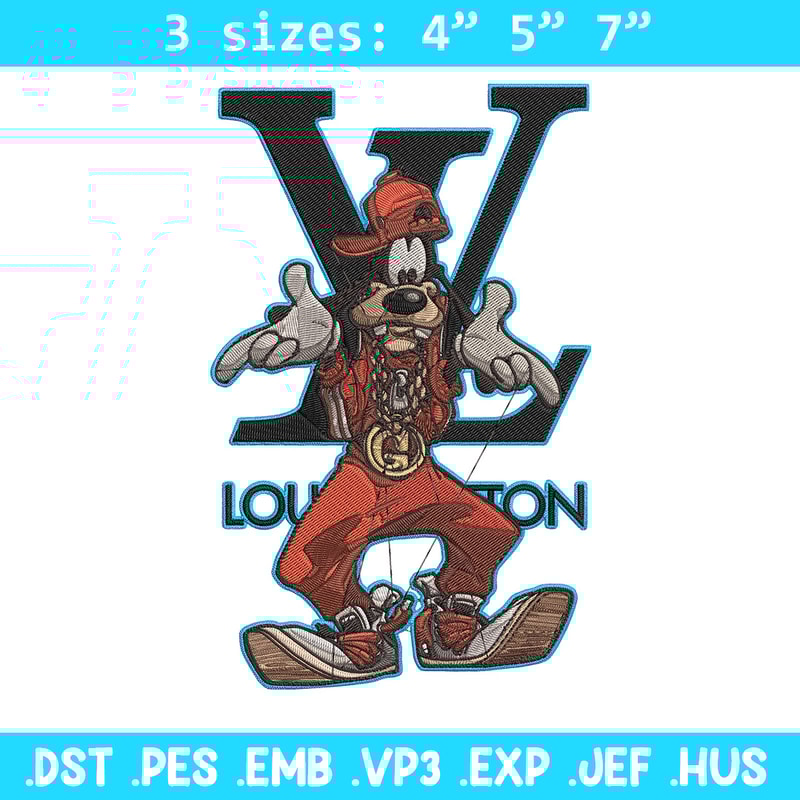 Goofy x LV Embroidery Design, LV Embroidery, Embroidery File, Anime Embroidery, Anime shirt, Digital download..jpg