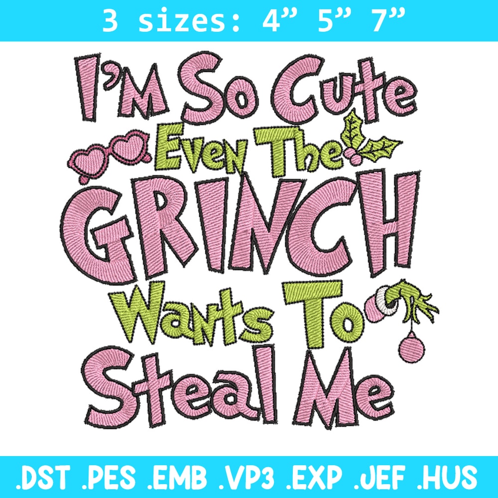 Grinch cute embroidery design, Grinch embroidery, Chrismas design, Embroidery shirt,Embroidery file,Digital download.jpg