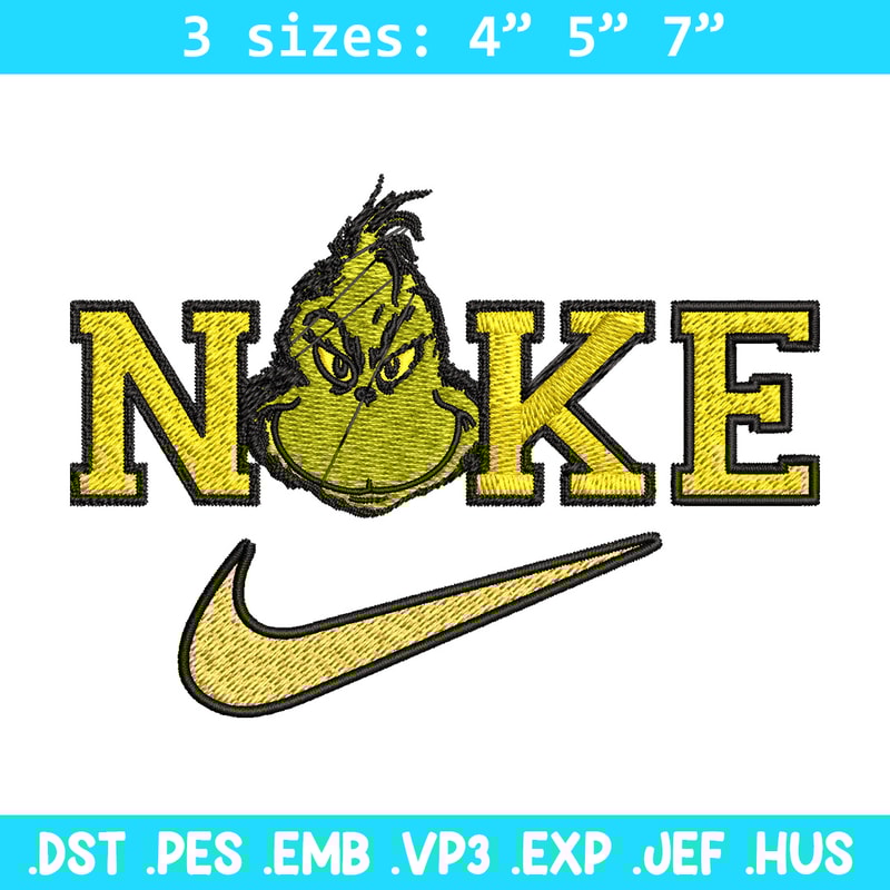 Grinch x nike Embroidery Design, Nike Embroidery, Brand Embroidery, Embroidery File, Logo shirt, Digital download.jpg