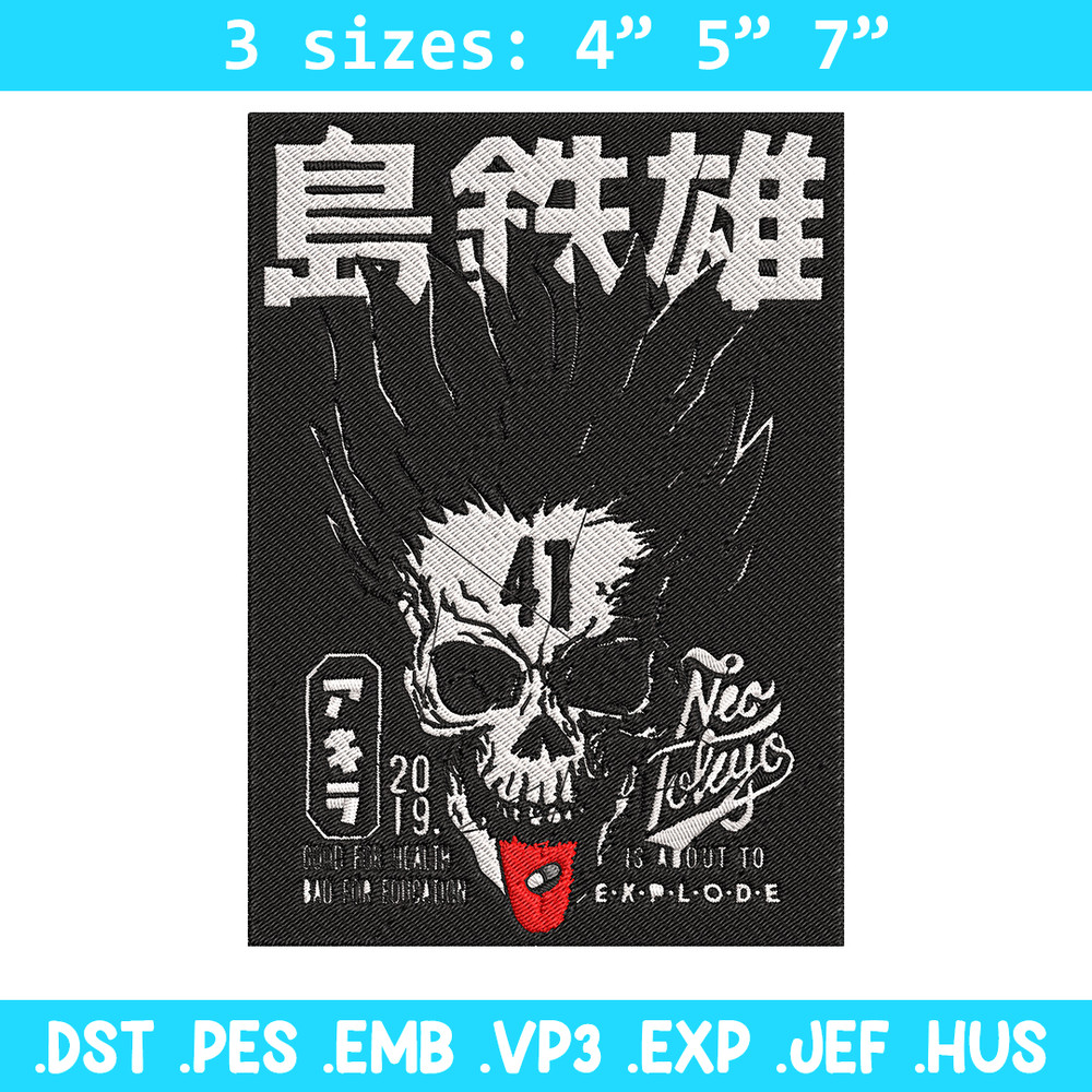 Akira 41 Poster Embroidery Design, Akira Embroidery, Embroidery File,Anime Embroidery, Anime shirt, Digital download..jpg